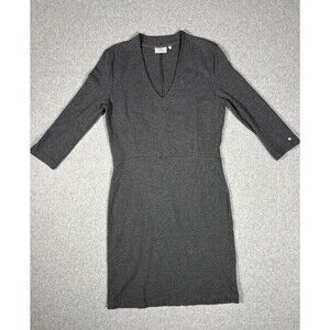 Boomerang Women's Taupe Gray Long Sleeve Sweater Dress Sweden Cotton Blend Sz L